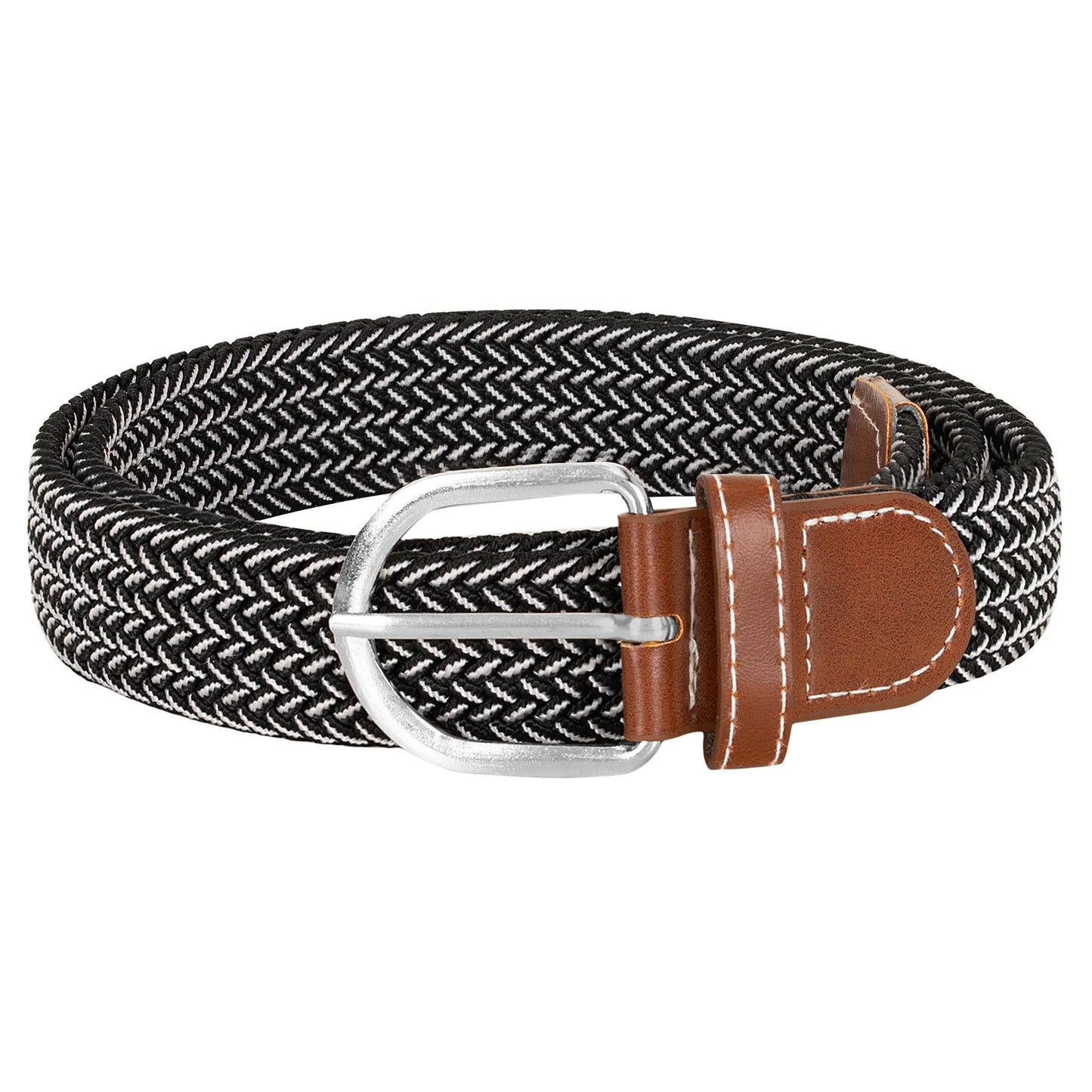 BTfash Stretchable Braided Woven Fabric Belt for Men and Women, Fits on upto 40 inch waist size | Pack of 1 |