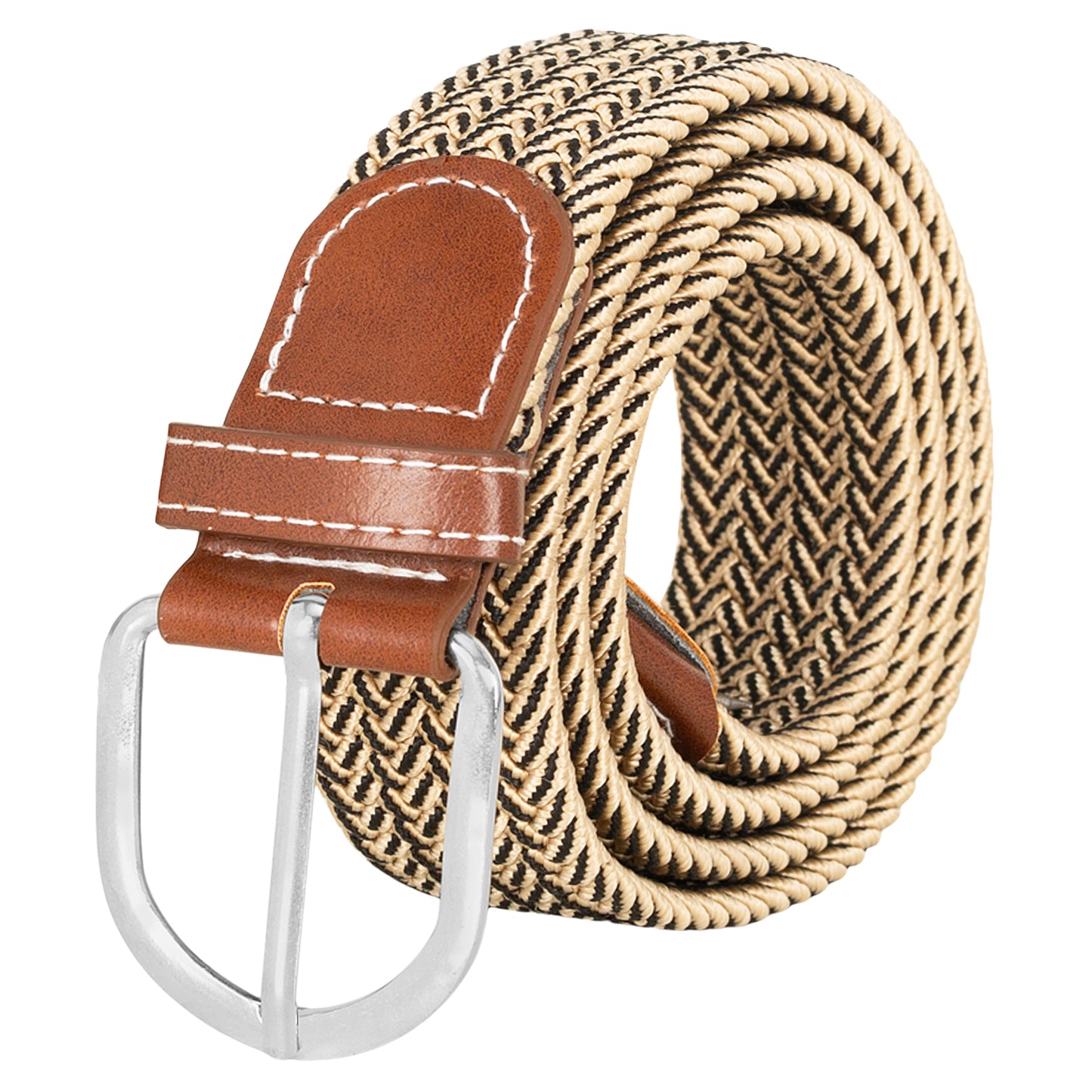 BTfash Stretchable Braided Woven Fabric Belt for Men and Women, Fits on upto 40 inch waist size | Pack of 1 |