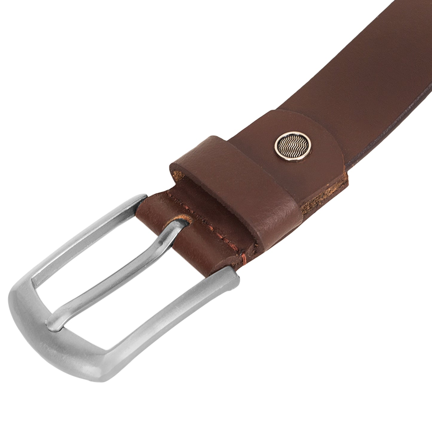 BTfash Top Grain Genuine Leather Belt for Men | Formal & Casual | Adjustable Size | Premium Buckle | Ideal for Jeans, Formal, and Casual Wear | Width 35 MM Brown