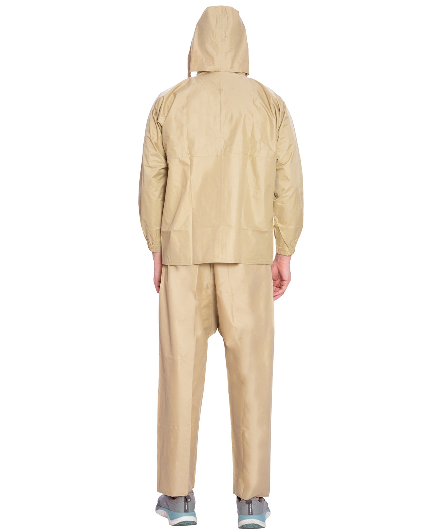 BTfash Waterproof Rainsuit For Men,Men Bike Rain Suit Rain Jacket Suit Inner Mobile Pocket (Color Beige)