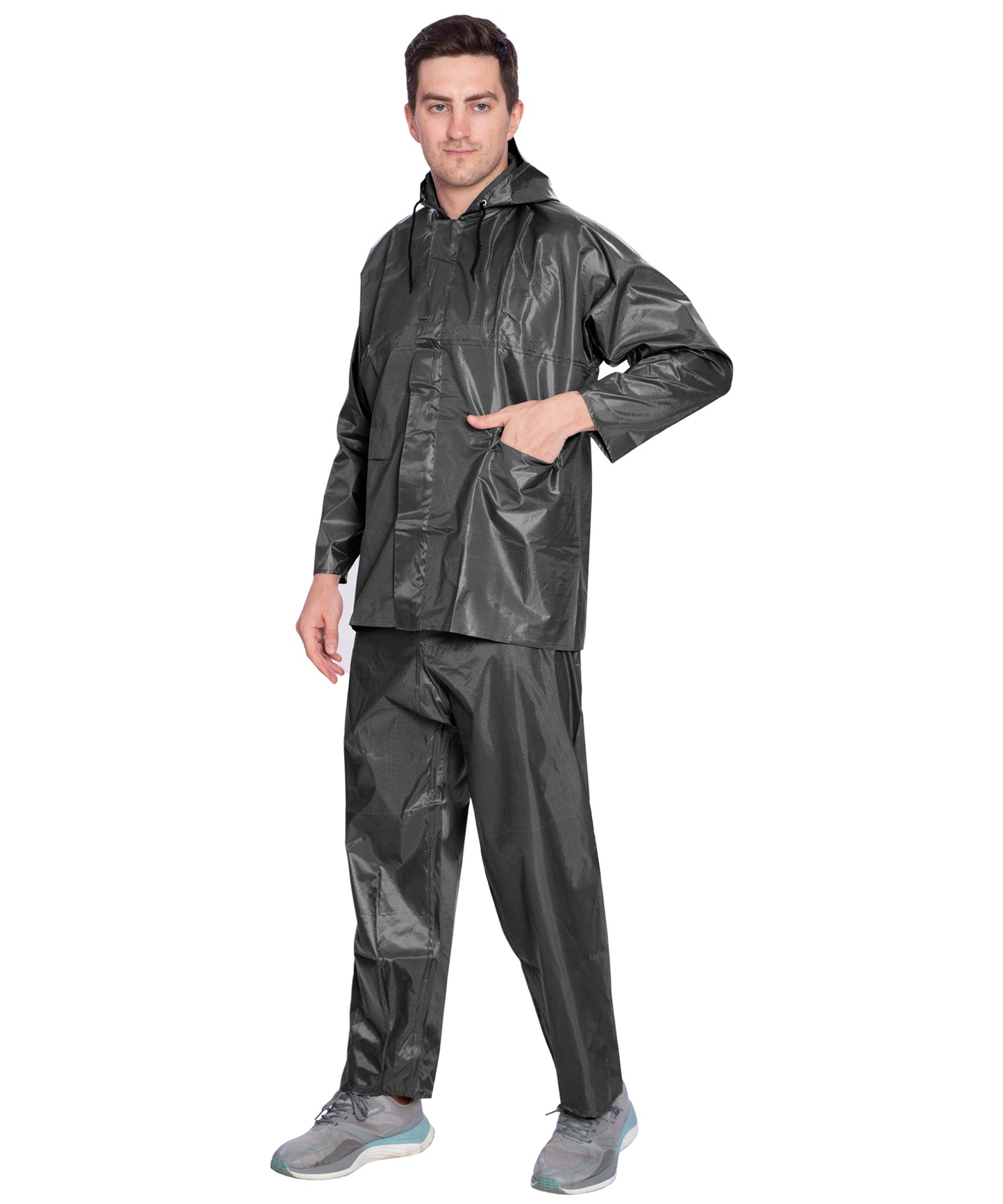 BTfash Men's Waterproof and Lightweight Hood Raincoat With pocket and bag | Solid | Comfortable | Modern