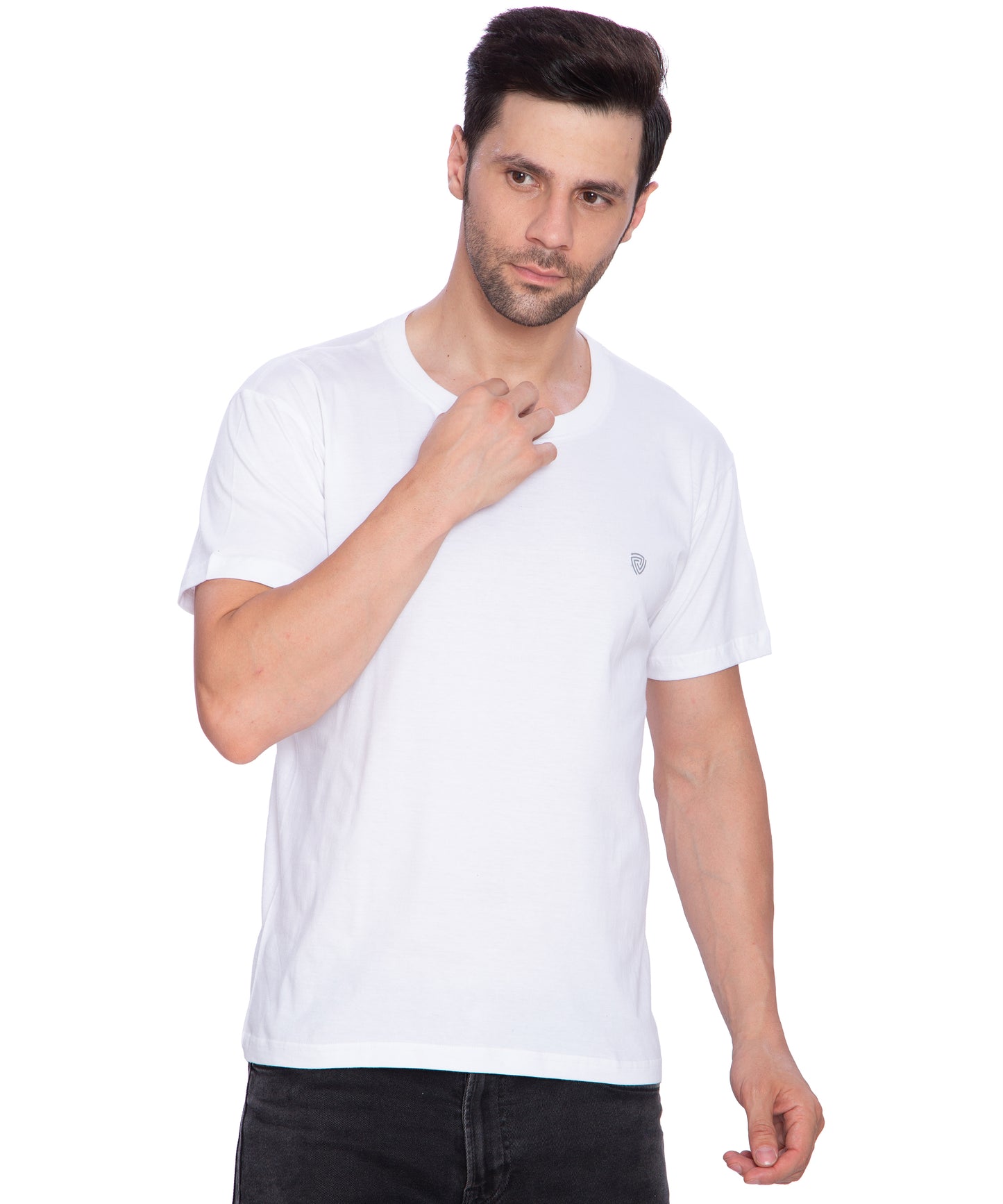 Lux Cozi Mens Regular Fit Round Neck Half Sleeve Solid T-Shirt | Pack of 1