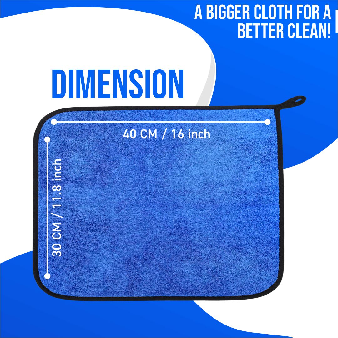 Btag Microfiber Cleaning Cloth| Highly Absorbent,Lint and Streak Free, Multi-Purpose Wash Cloth for Kitchen,Car,Window,Stainless Steel (Pack of 3)