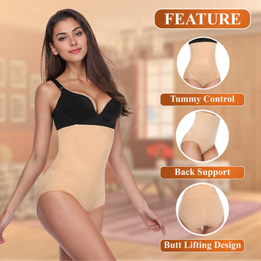 Bimla Traders High-Waist Tummy Tucker Shapewear for Women | Seamless Body Shaper | Invisible Under Dresses | Slimming Control Panty