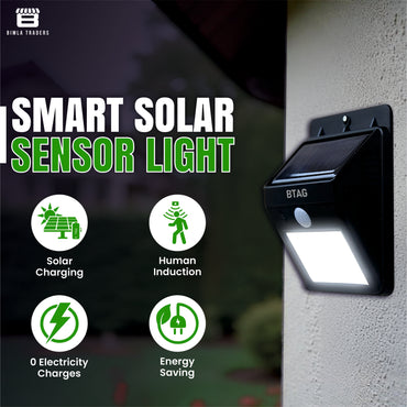 Bimla Traders Smart Solar LED Motion Sensor Light - Energy Efficient & Weatherproof for Driveway, Garden, and Pathways.