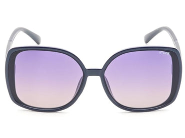IRUS Uv Protected Sunglasses For Women | Size- Large | Shape- Square | Model- Irs1213C3Sg, Blue