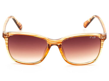 IRUS Uv Protected Sunglasses For Unisex | Size- Medium | Shape- Square | Model- Irs1215C3Sg, Brown