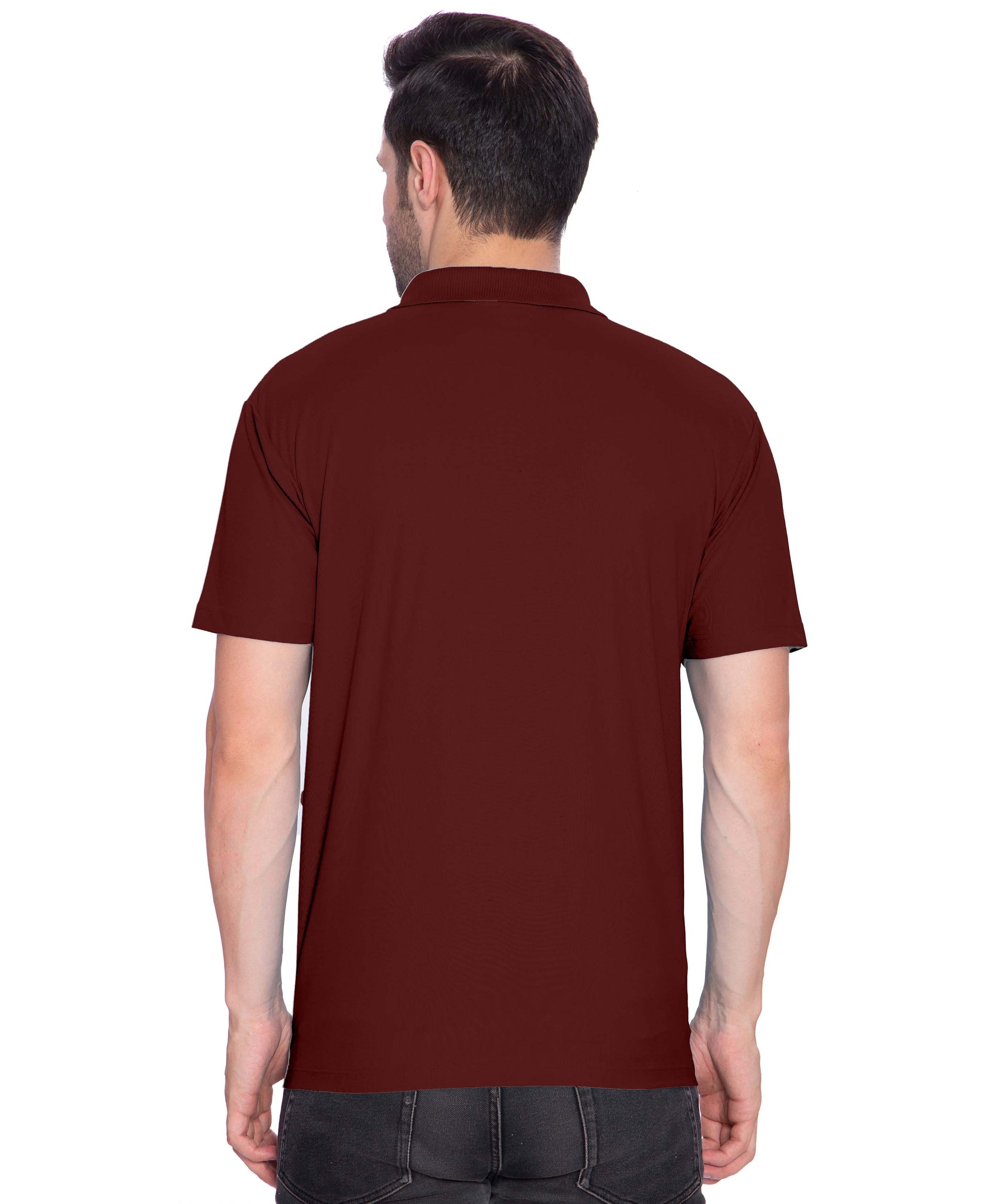 Men's Dri-Fit Polo Neck Half Sleeve Solid Basic T-Shirt for men