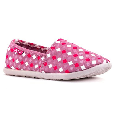 Pro by Khadim's Canvas Pink Slip-On Casual Shoe for Women