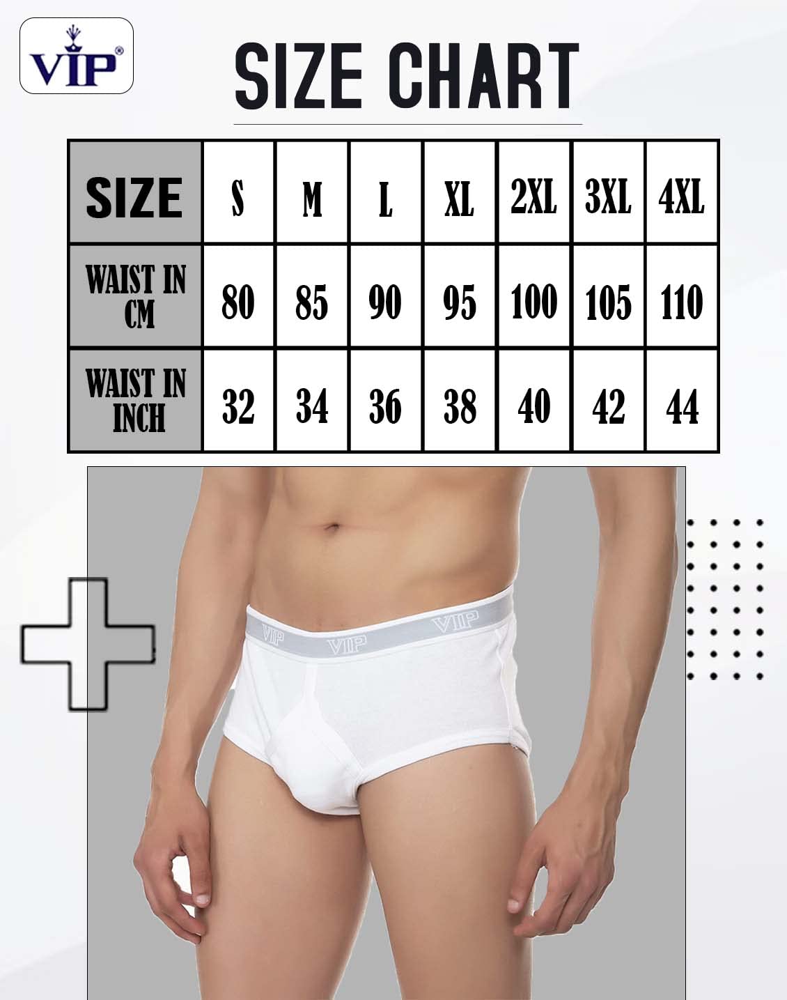 VIP Mens Cotton Brief Pack of 1 (SIGNOR_WHITE)