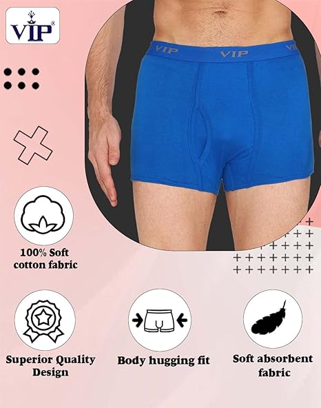 VIP Punch Men's Cotton Trunks - Pack of 1 (Assorted)