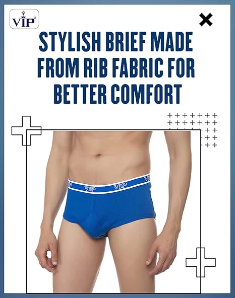 VIP Mens Y Front Cotton Brief Pack of 1 (SPECTOR_ASSORTED)