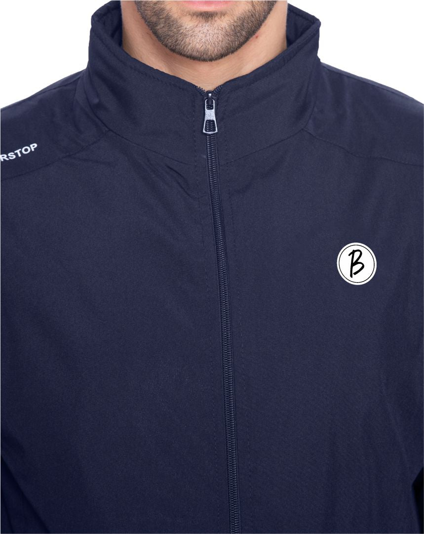 Btag Men's Winter Solid Polyester Full Zip Sportswear Regular Fit Jacket, Pack of 1
