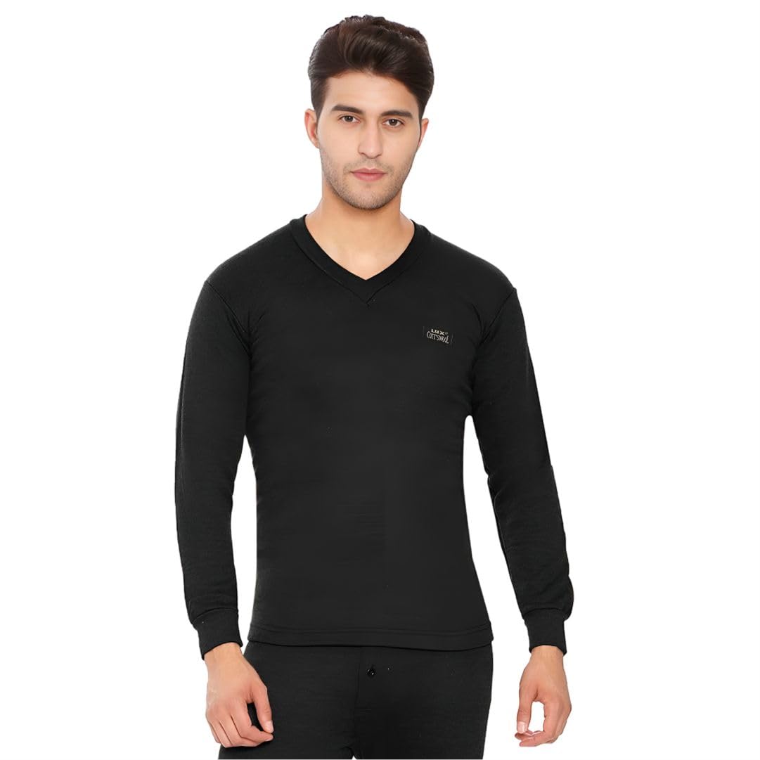 Lux Cottswool Men's Cotton V Neck Thermal Top