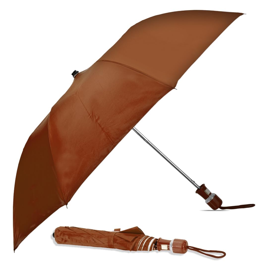 Bimla Traders Round Handle 2 Fold Small size Portable Auto Open Umbrella for Men Women & Kids | UV Protection, Waterproof, Rain