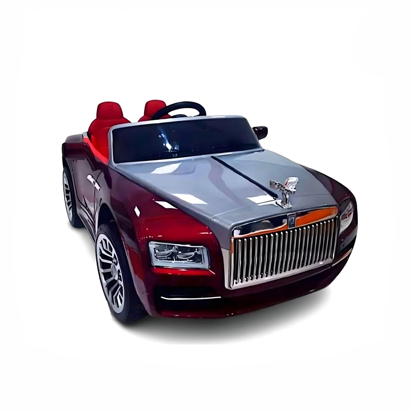 Btag Rechargeable Battery Operated Ride-On Luxury Car for Kids with Remote Control, 12V Battery Powered, Dual Control Mode, Swing Function, Led Lights, with Seat Belts.