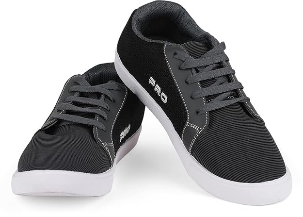 Pro by Khadim's Men's Grey Casual Sneakers