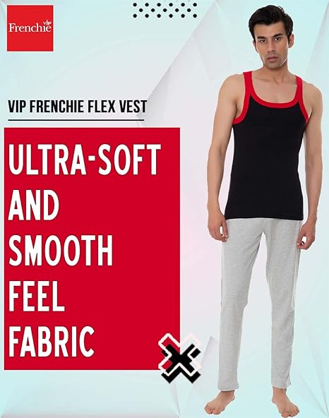 VIP Frenchie Flex Men's Regular Fit Vest - Pack Of 1