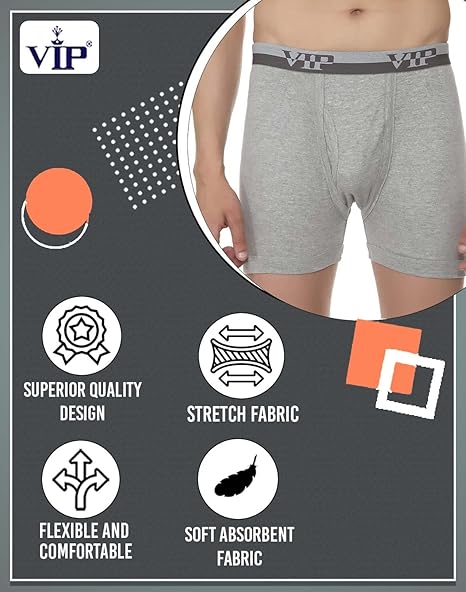 VIP Ultra Men's 100% Ribbed Cotton Long Underwear - Pack of 1 (Assorted)