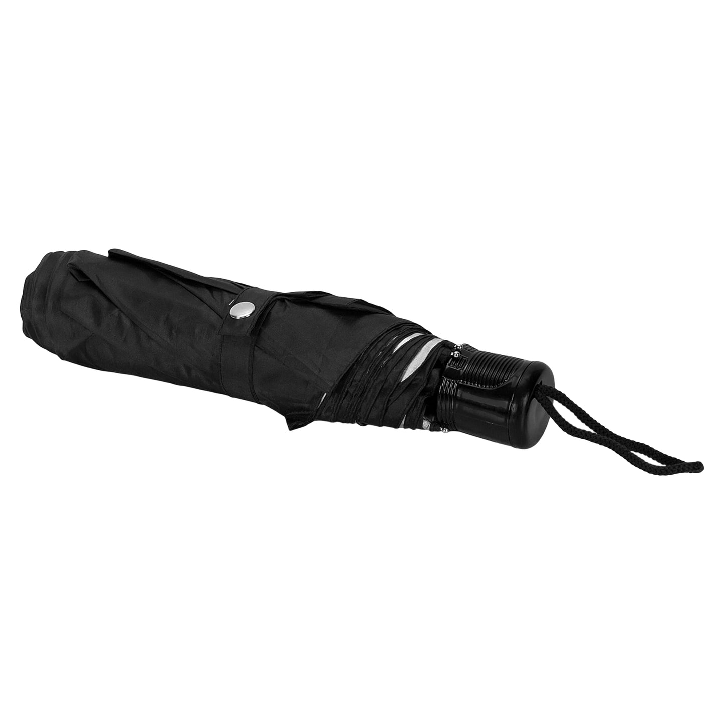 Btag Round Handle 3 Fold Small size Black Portable Umbrella for Men Women & Kids | UV Protection, Waterproof, Rain, Sunlight Protection | Pack of 1