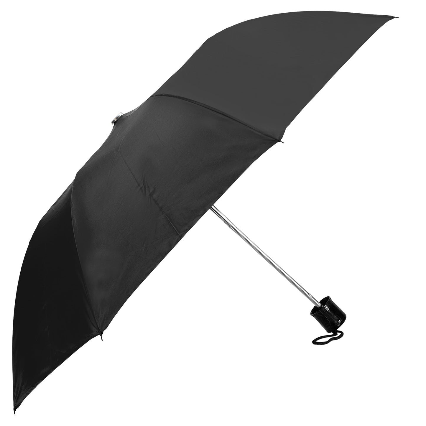 Btag Round Handle 3 Fold Small size Black Portable Umbrella for Men Women & Kids | UV Protection, Waterproof, Rain, Sunlight Protection | Pack of 1