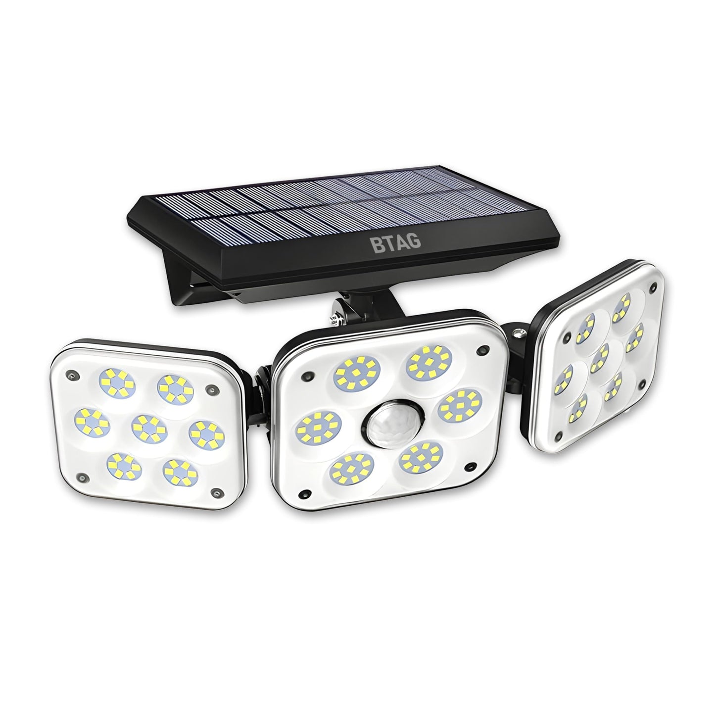 Bimla Traders Outdoor Solar Light with Motion Sensor - Waterproof 3 Adjustable Heads Ideal for Garden, Pathways and Driveways.