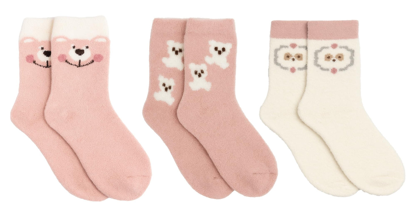 Bimla Traders Cute & Warm Fur Woolen Socks for Kids | Ultra Soft, Breathable & Skin-Safe | Best Winter Sock for Boys & Girls | Thick & Cozy, Plush & Snug Fit | Ideal for Toddlers & Children (Assorted)
