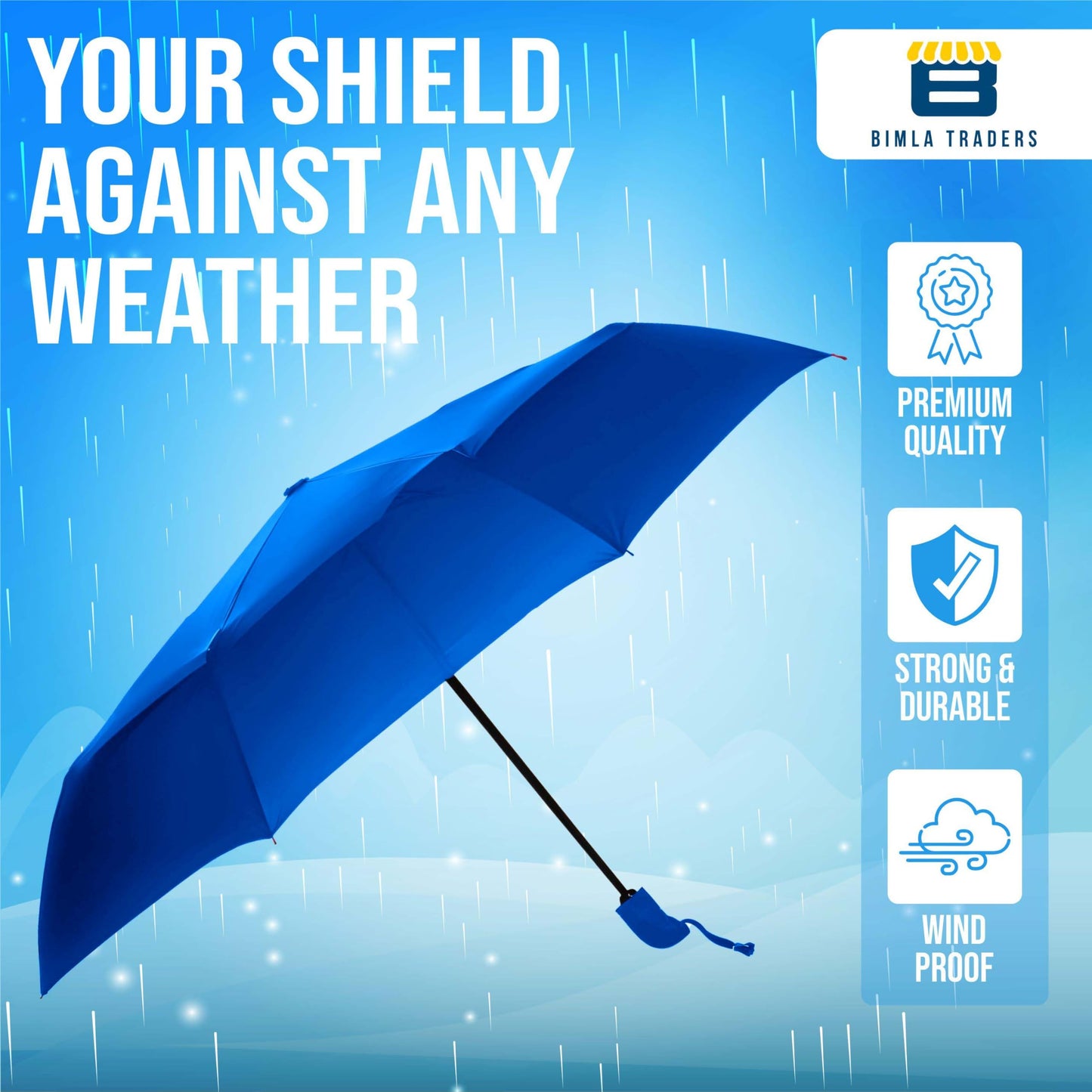 Btag J-Handle 3 Fold Small size Portable Auto Open Umbrella for Men Women & Kids | UV Protection, Waterproof, Rain, Sunlight Protection | Pack of 1