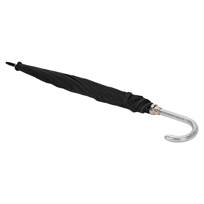 Bimla Traders J Handle Big size 12 Tar Black Umbrella for Men Women & Kids | UV Protection, Waterproof, Rain, Sunlight Protection
