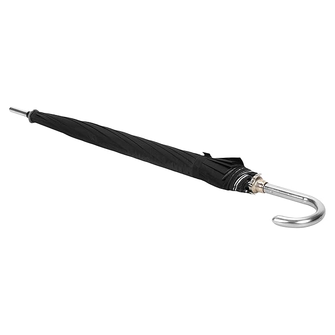 BTfash J Handle Big size 12 Tar Black Umbrella for Men Women & Kids | UV Protection, Waterproof, Rain, Sunlight Protection | Pack of 1