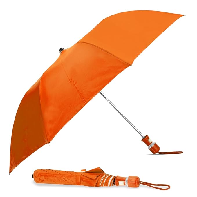 BTfash Round Handle 2 Fold Small size Portable Auto Open Umbrella for Men Women & Kids | UV Protection, Waterproof, Rain