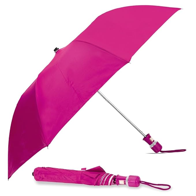 BTfash Round Handle 2 Fold Small size Portable Auto Open Umbrella for Men Women & Kids | UV Protection, Waterproof, Rain