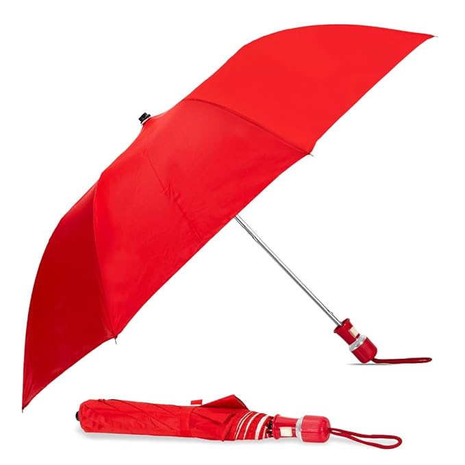 BTfash Round Handle 2 Fold Small size Portable Auto Open Umbrella for Men Women & Kids | UV Protection, Waterproof, Rain