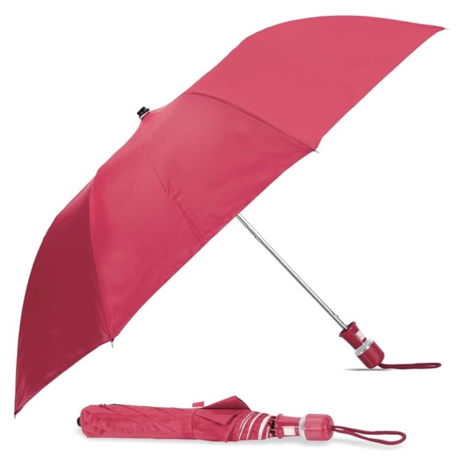 BTfash Round Handle 2 Fold Small size Portable Auto Open Umbrella for Men Women & Kids | UV Protection, Waterproof, Rain