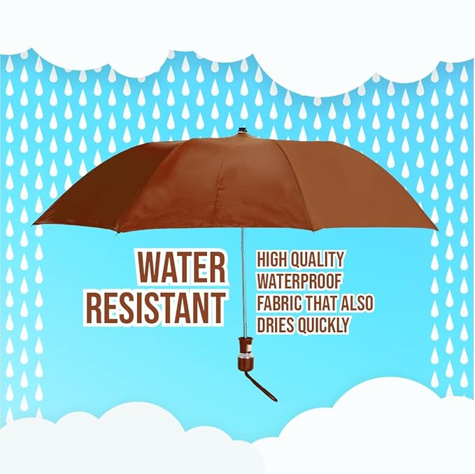 BTfash Round Handle 2 Fold Small size Portable Auto Open Umbrella for Men Women & Kids | UV Protection, Waterproof, Rain
