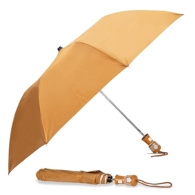 BTfash Round Handle 2 Fold Small size Portable Auto Open Umbrella for Men Women & Kids | UV Protection, Waterproof, Rain