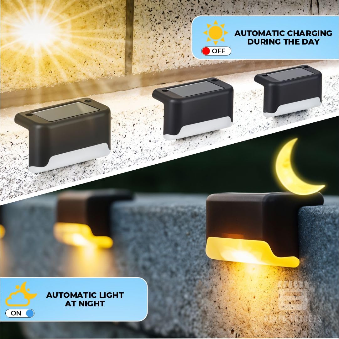 Bimla Traders Solar Deck Light, Rechargeable Waterproof LED Solar Lights