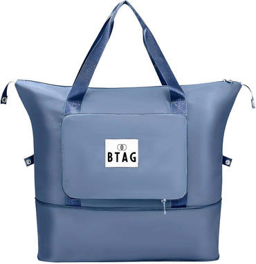 Btag Waterproof Foldable Travel Duffel Bag for Women | 41 Liters Capacity | Hand Bag for Ladies Personal Items Expandable Travel Bag, Carry Weekender Luggage for Travelling