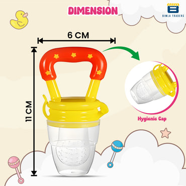 Bimla Traders Baby Silicone Pacifier - Fruit & Food Feeder | Anti Choking Fruit Pacifier | BPA Free Soother | Soft Nibbler/Feeder with Extra Mesh for Newborn, Infants, Toddlers