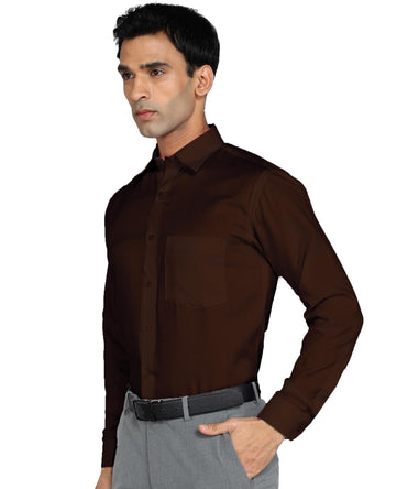 Bimla Traders Men's Solid Slim Fit Cotton Formal Full Sleeve Shirt