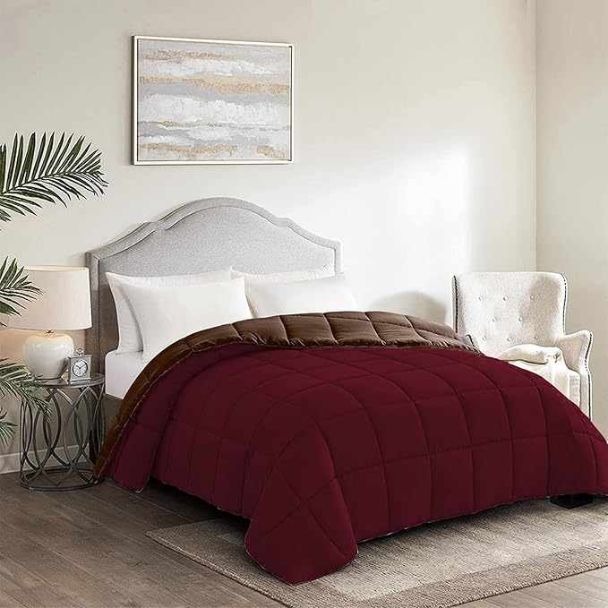 Btag Microfiber Reversible AC Comforter or Blanket for Double Bed | Ultra Soft & Dual Colour All Weather Duvet 500 GSM