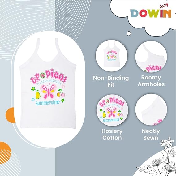 Dowin Girl's Cotton Slip (Pack of 3)