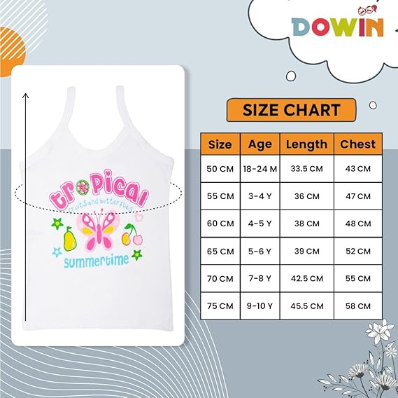 Dowin Girl's Cotton Slip (Pack of 3)