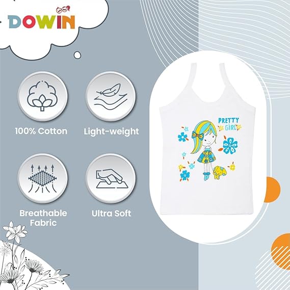 Dowin Girl's Cotton Slip (Pack of 3)