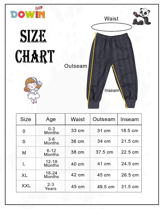 Dowin Unisex- Baby Cotton Solid Pajama Bottom (Pack of 6)