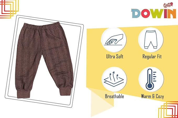 Dowin Unisex- Baby Cotton Solid Pajama Bottom (Pack of 6)