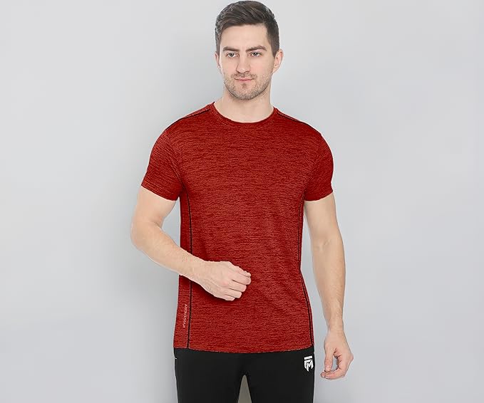 Genx Men's Solid Regular Fit T-Shirt
