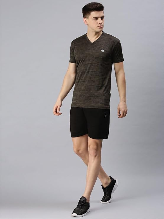 Genx Men’s Gym & Workout Dry Fit Shorts - Sweat-Wicking, Bio-Wash Fabric, Dual Zipper Pockets