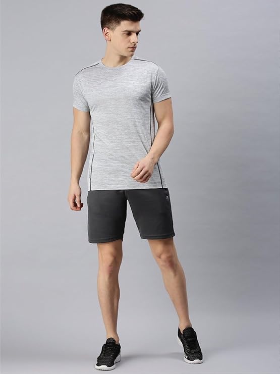 Genx Men’s Gym & Workout Dry Fit Shorts - Sweat-Wicking, Bio-Wash Fabric, Dual Zipper Pockets