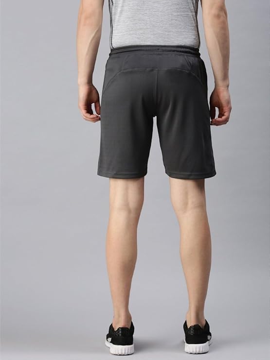 Genx Men’s Gym & Workout Dry Fit Shorts - Sweat-Wicking, Bio-Wash Fabric, Dual Zipper Pockets